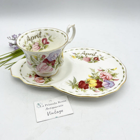 Tazza da tè The tennis in porcellana Royal Albert con mese inglese APRILE 1970 Categoria  Servizio tazze - Tazze