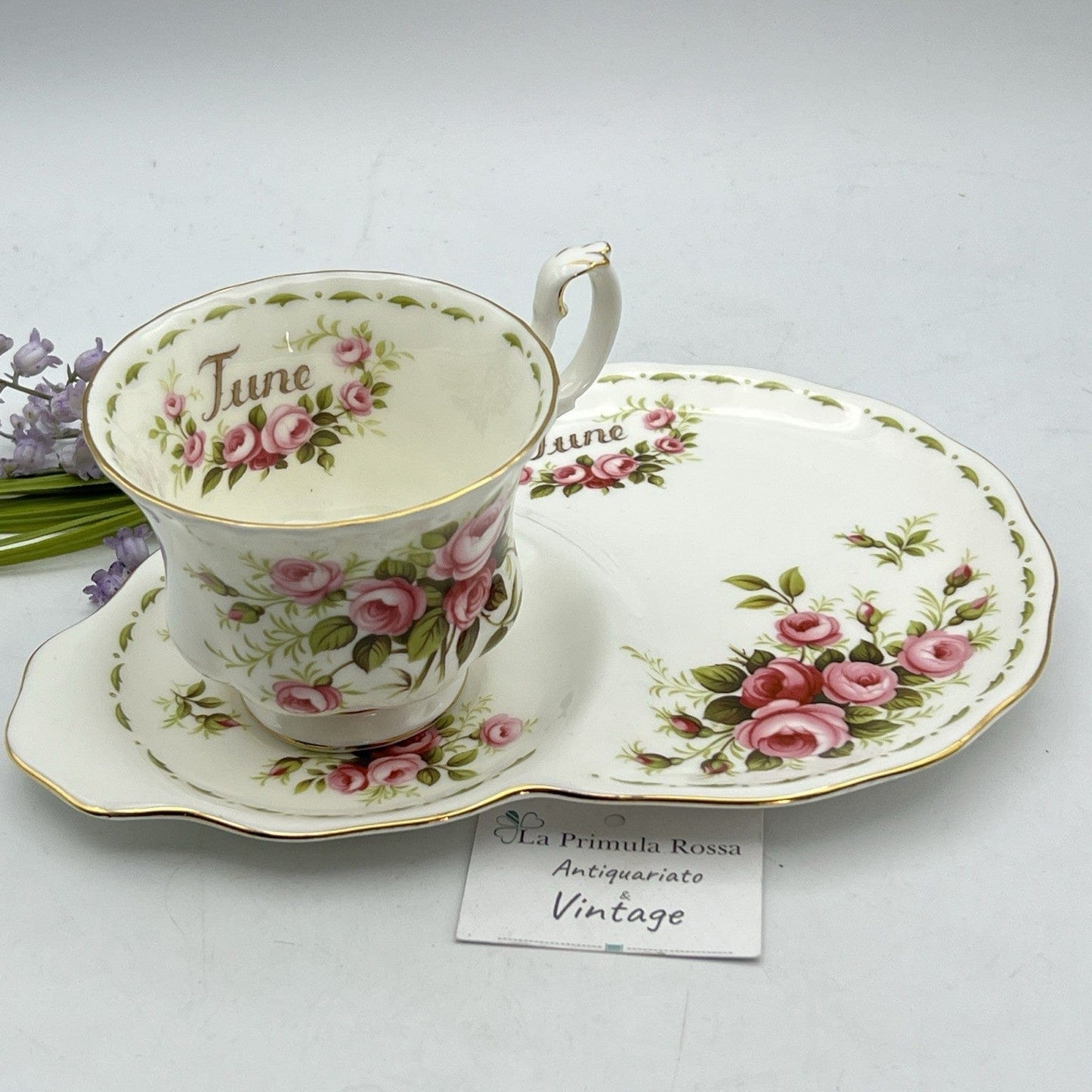 Tazza da tè The tennis in porcellana Royal Albert con mese inglese GIUGNO 1970 Categoria  Servizio tazze - Tazze