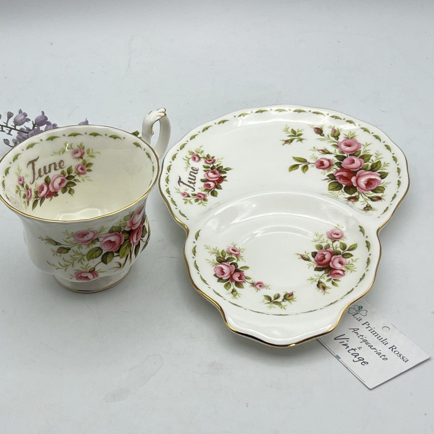 Tazza da tè The tennis in porcellana Royal Albert con mese inglese GIUGNO 1970 Categoria  Servizio tazze - Tazze