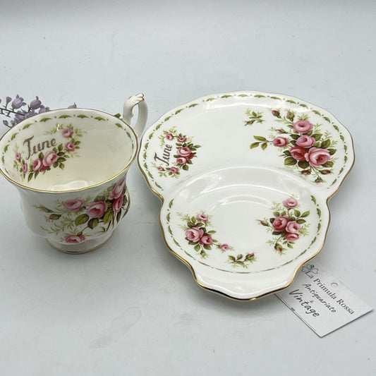 Tazza da tè The tennis in porcellana Royal Albert con mese inglese GIUGNO 1970 Categoria  Servizio tazze - Tazze