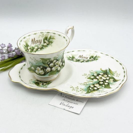 Tazza da tè The tennis in porcellana Royal Albert con mese inglese MAGGIO 1970 Categoria  Servizio tazze - Tazze