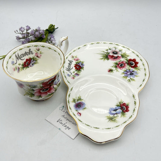 Tazza da tè The tennis in porcellana Royal Albert con mese inglese MARZO 1970 Categoria  Servizio tazze - Tazze