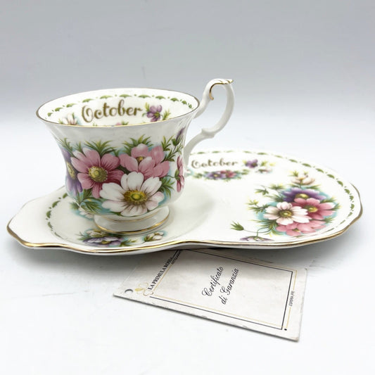 Tazza da tè The tennis in porcellana Royal Albert con mese inglese OTTOBRE 1970 Categoria  Servizio tazze - Tazze