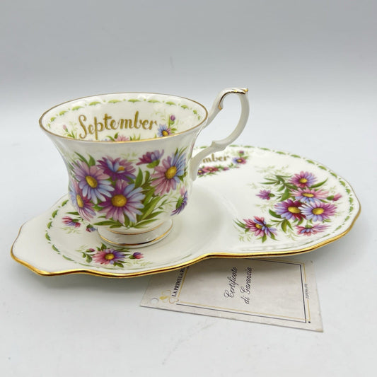 Tazza da tè The tennis in porcellana Royal Albert con mese inglese Settembre Categoria  Servizio tazze - Tazze