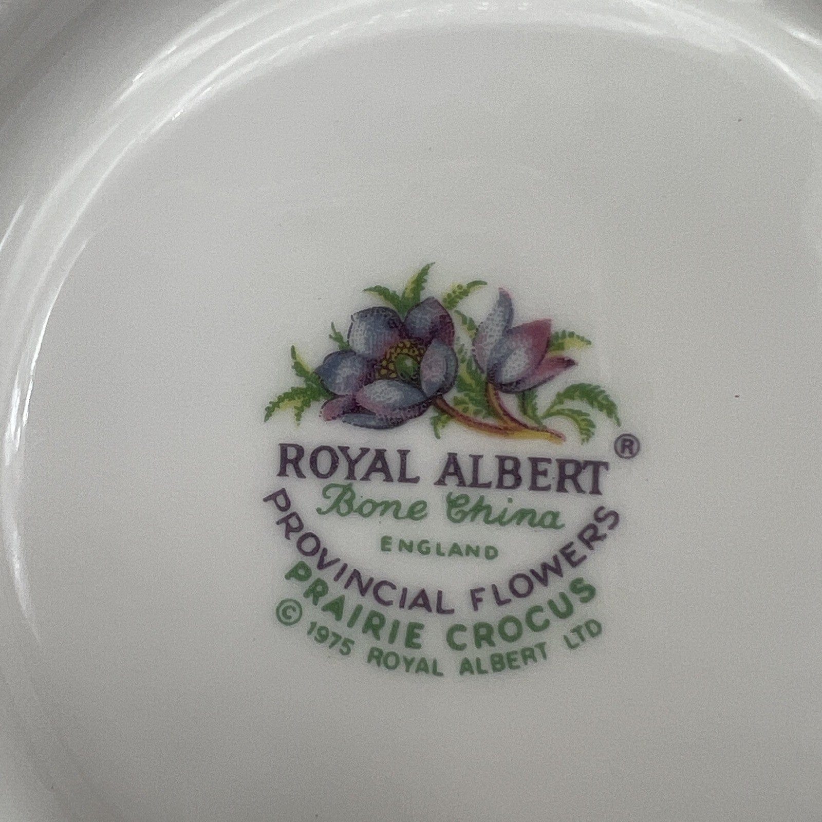 logo Tazza Royal Albert Provincial Flowers Fiori Prairie Crocus