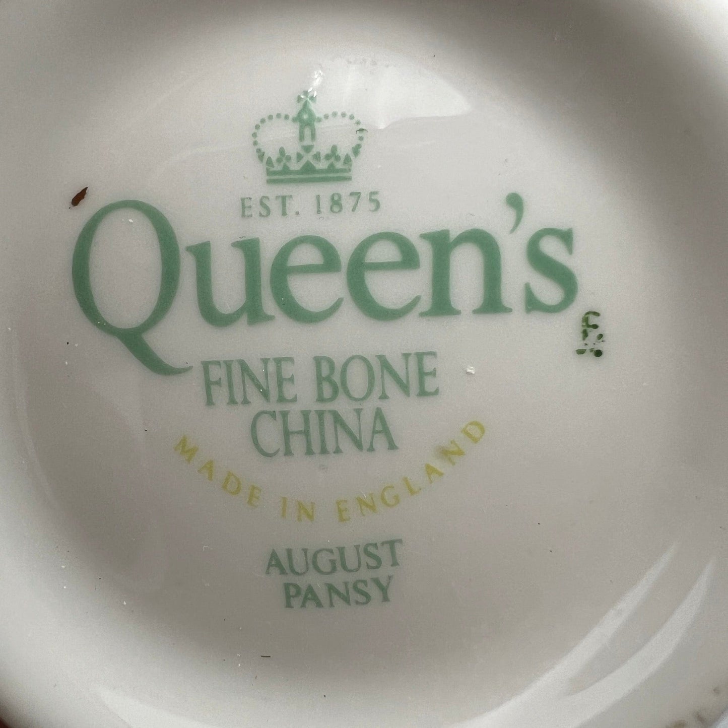 Tazza da the per tè in porcellana Queen's con mese tazzina inglese Agosto 900 Categoria  Servizio tazze - Tazze