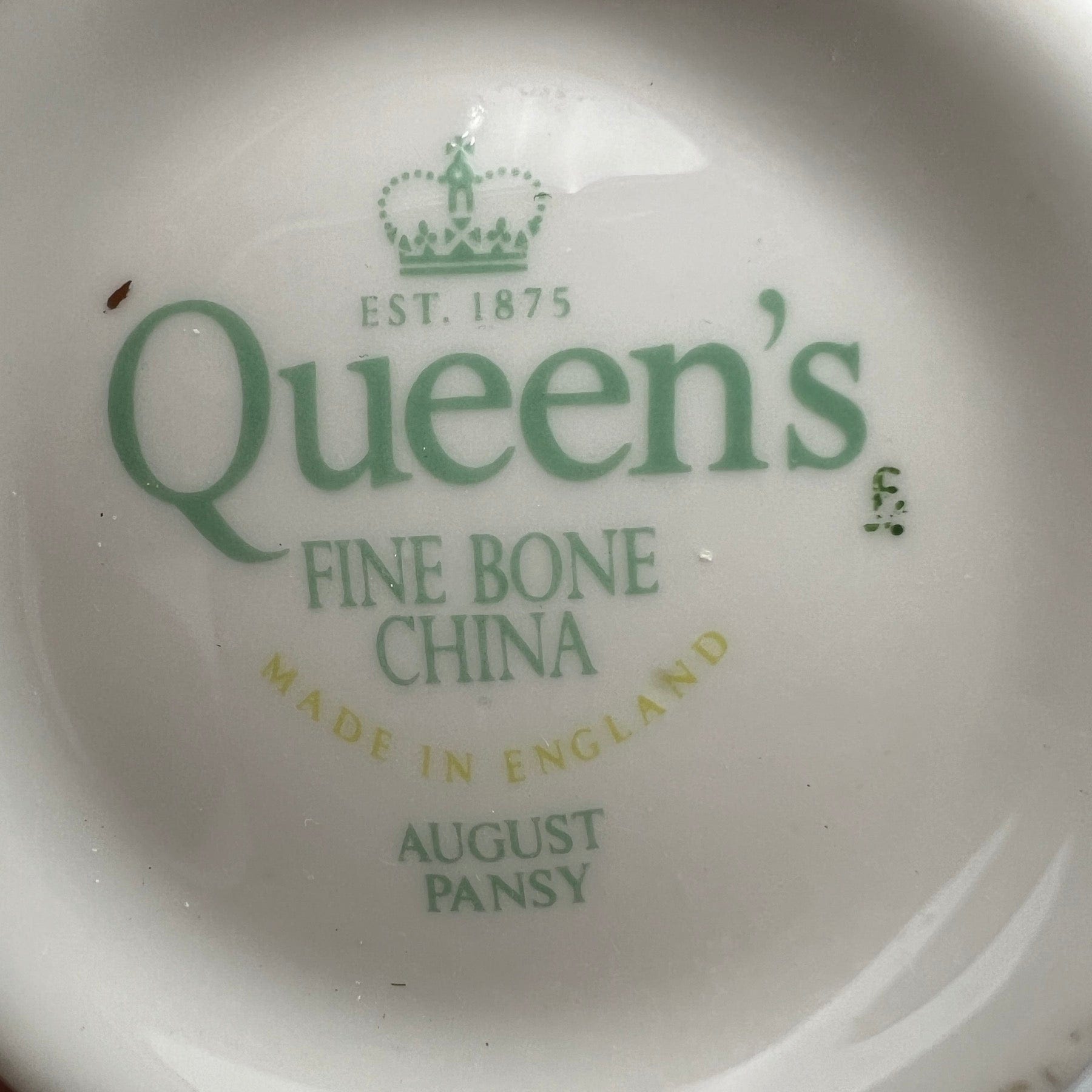 Tazza da the per tè in porcellana Queen's con mese tazzina inglese Agosto 900 Categoria  Servizio tazze - Tazze