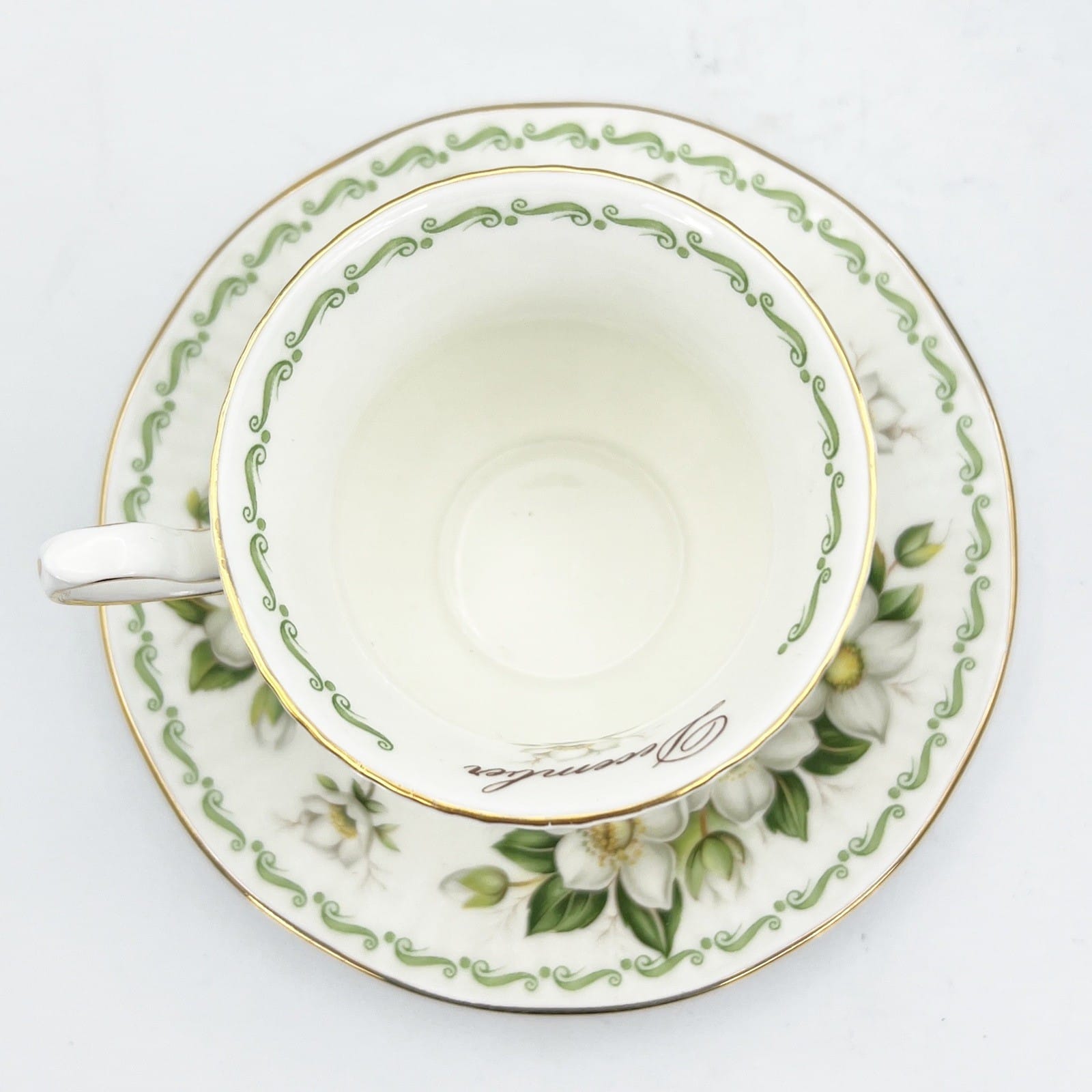 Tazza da the per tè in porcellana Queen's con mese tazzina inglese Dicembre 900 Categoria  Servizio tazze - Tazze