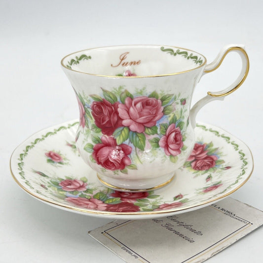 Tazza da the per tè in porcellana Queen's con mese tazzina inglese GIUGNO 900 Categoria  Servizio tazze - Tazze