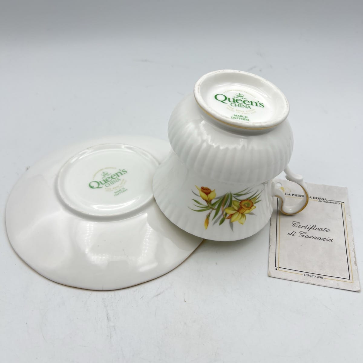 Tazza da the per tè in porcellana Queen's con mese tazzina inglese MARZO 900 Categoria  Servizio tazze - Tazze