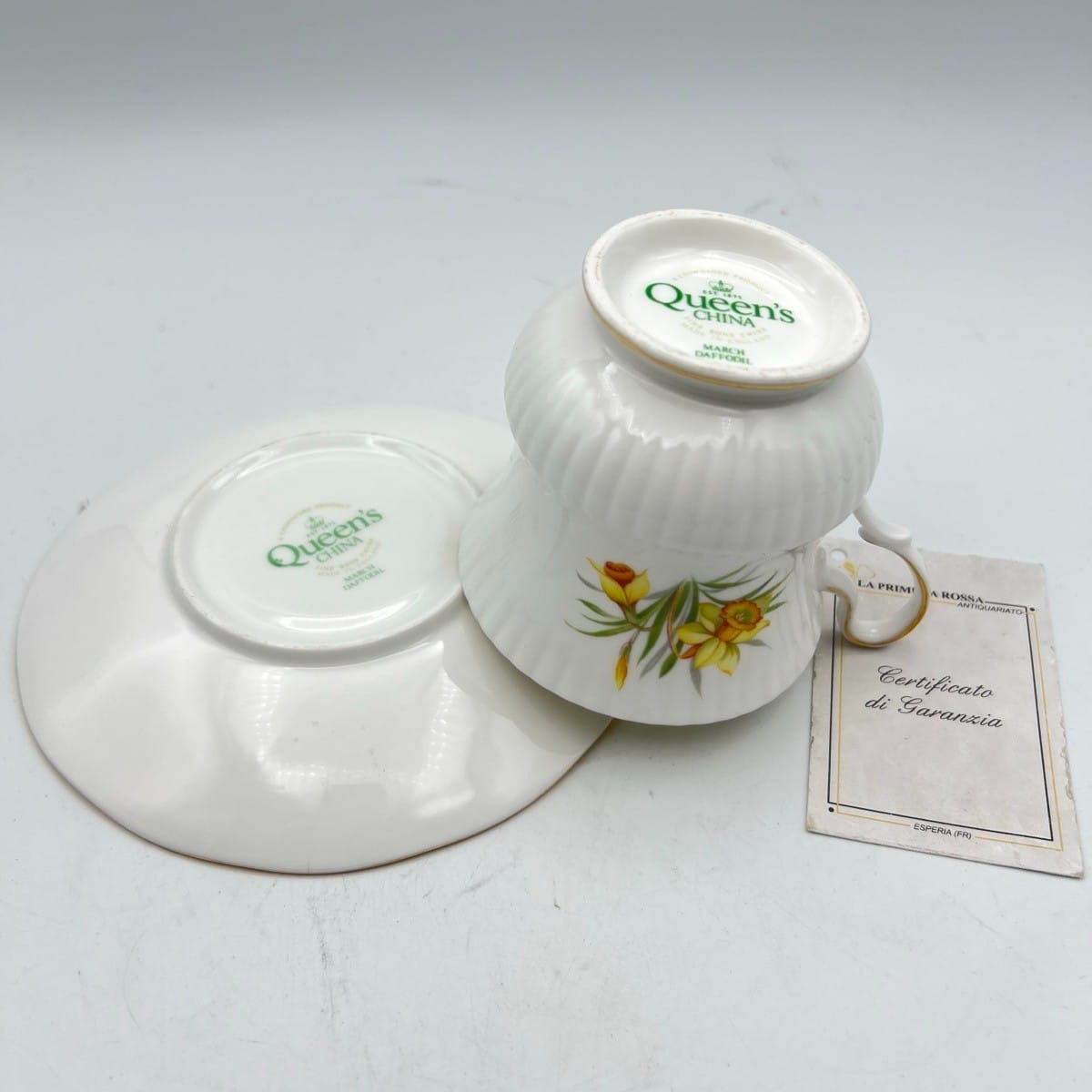 Tazza da the per tè in porcellana Queen's con mese tazzina inglese MARZO 900 Categoria  Servizio tazze - Tazze