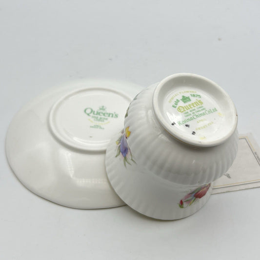 Tazza da the tè in porcellana Queen's con mese tazzina inglese Aprile 900 Rosina Categoria  Servizio tazze - Tazze