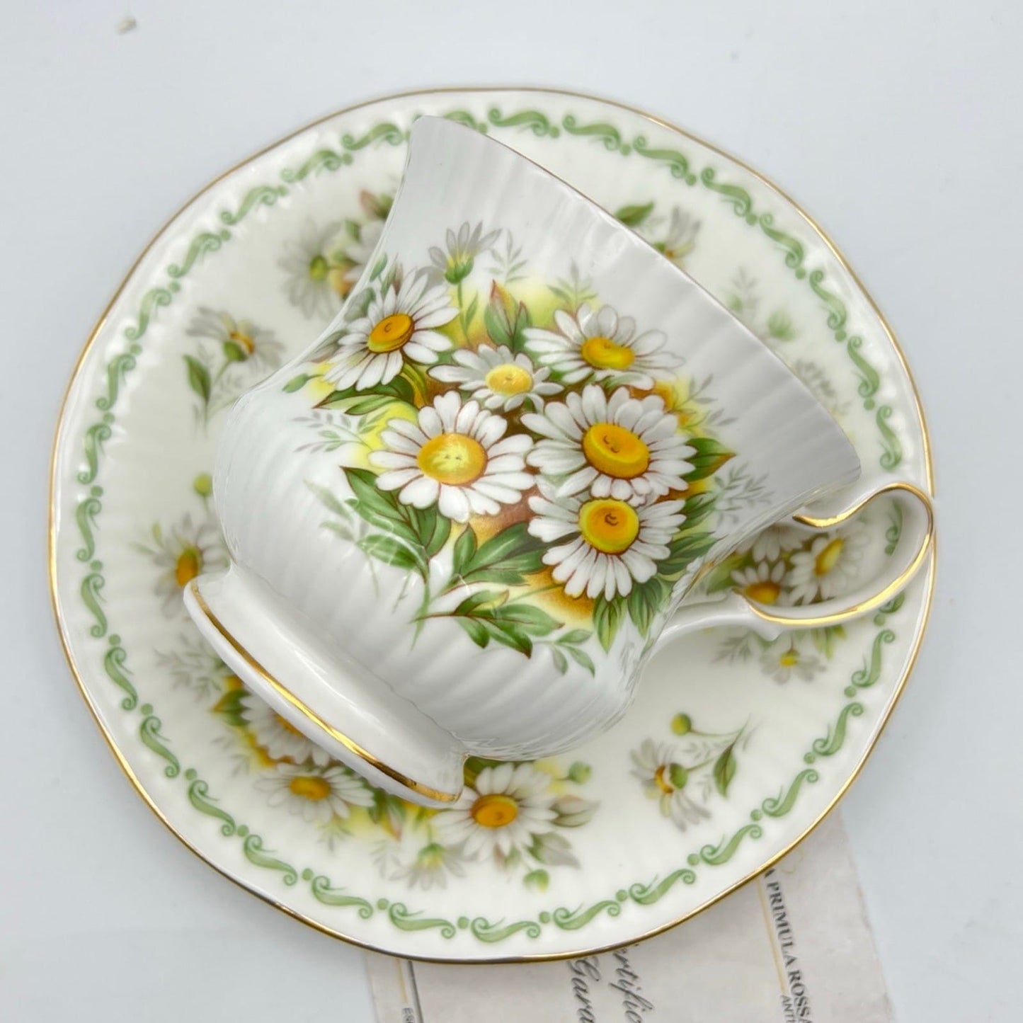 Tazza da the tè in porcellana Queen's con mese tazzina inglese Ottobe Rosina Categoria  Servizio tazze - Tazze