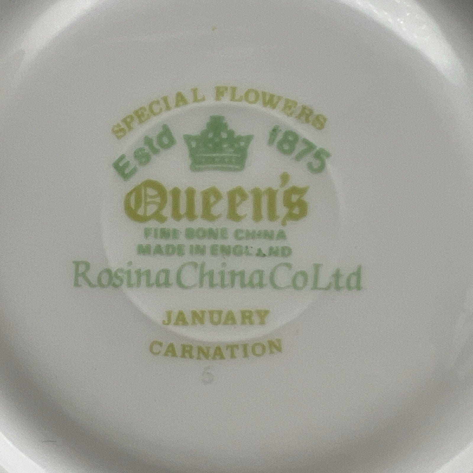 Tazza da the tè in porcellana Queen's mese tazzina inglese Gennaio 900 Rosina Categoria  Servizio tazze - Tazze