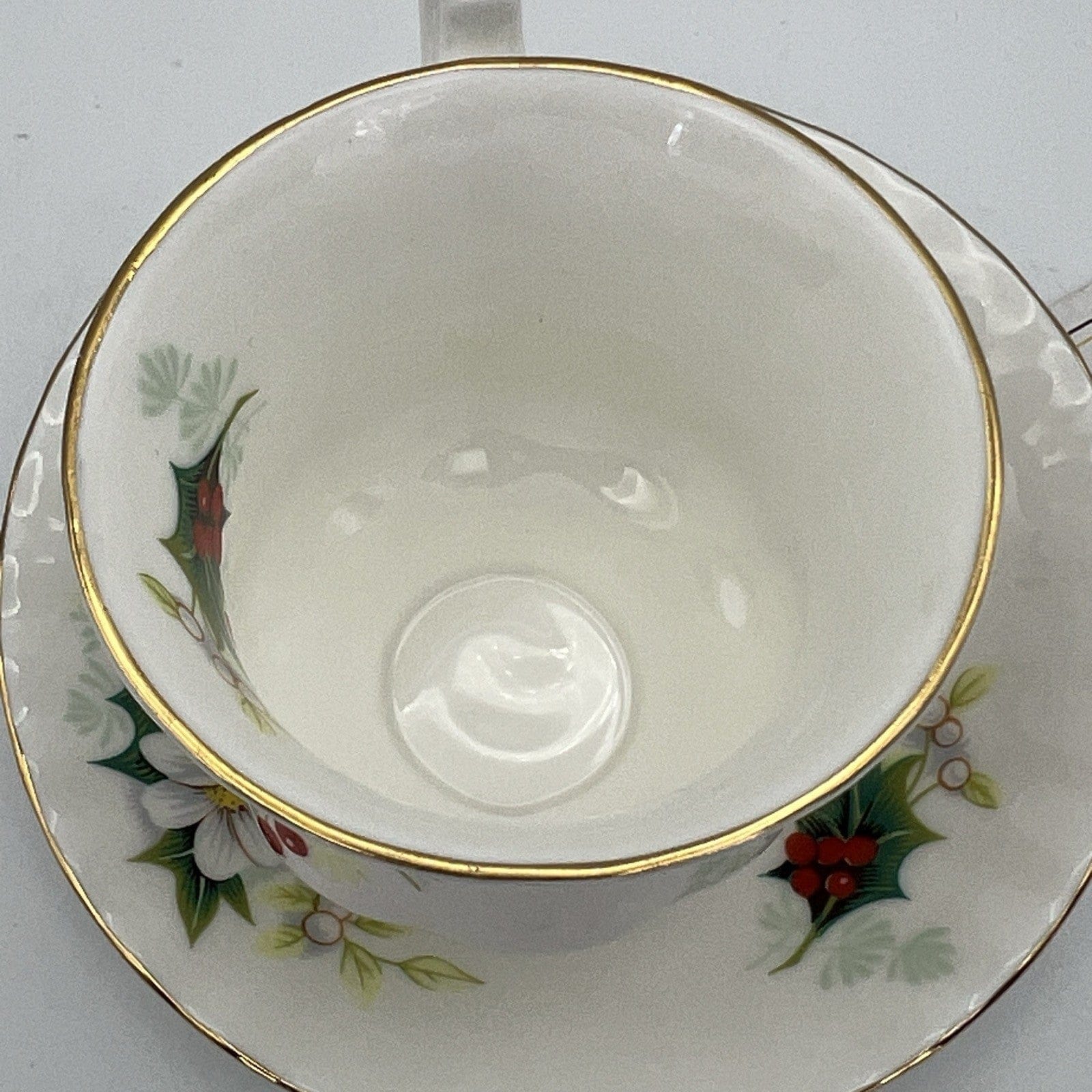 Tazza in porcellana Royal Albert tazzina da caffè inglese Natale Poinsettia 1976 Categoria  Servizio tazze - Tazze