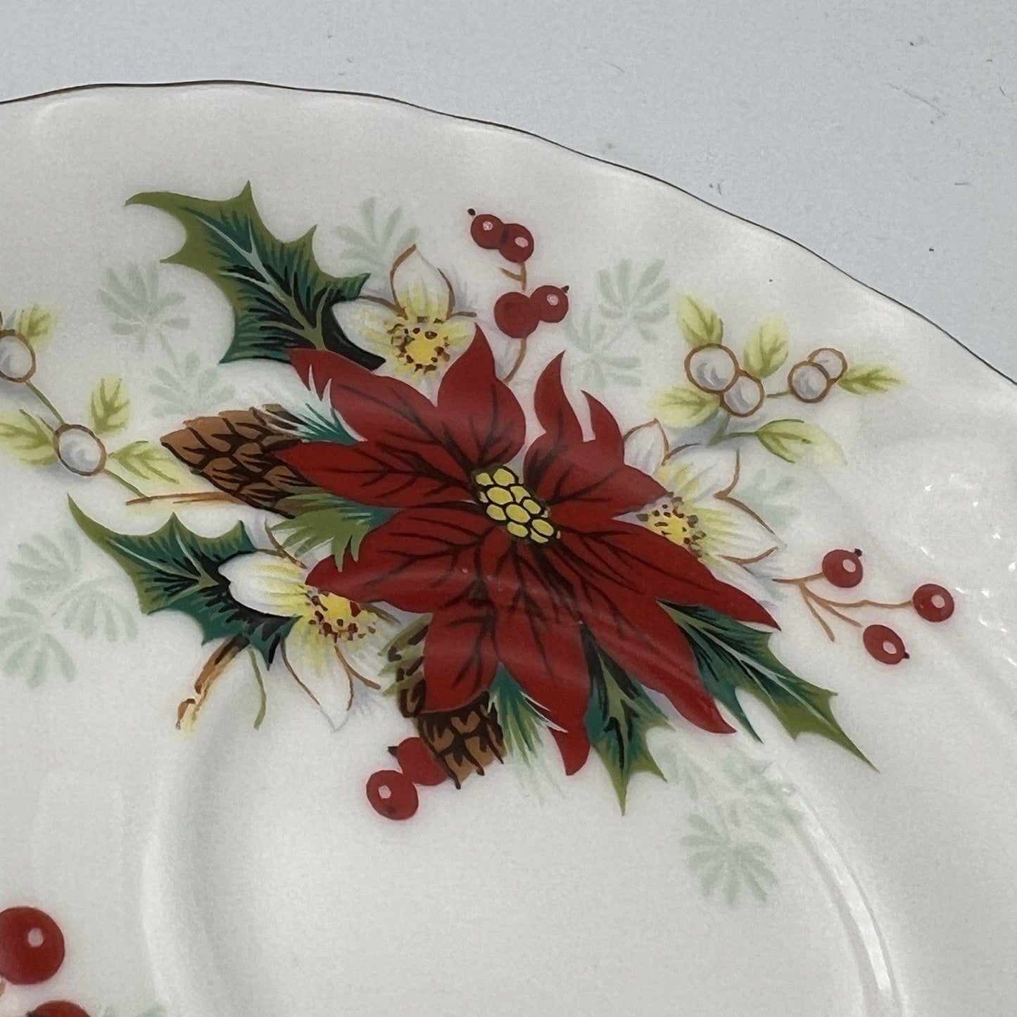 Tazza in porcellana Royal Albert tazzina da caffè inglese Natale Poinsettia 1976 Categoria  Servizio tazze - Tazze