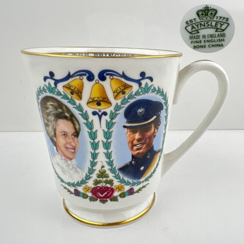 Tazza Mug Inglese Matrimonio Principessa Anna Capitano Mark Phillips Casa Reale Categoria  Ceramiche e Porcellane