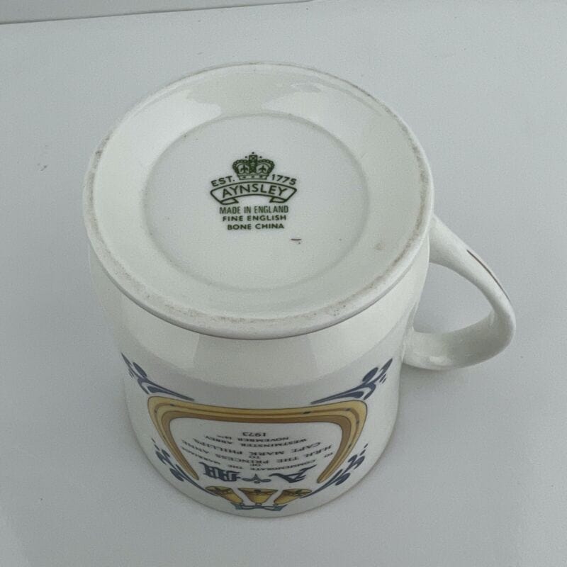 Tazza Mug Inglese Matrimonio Principessa Anna Capitano Mark Phillips Casa Reale Categoria  Ceramiche e Porcellane