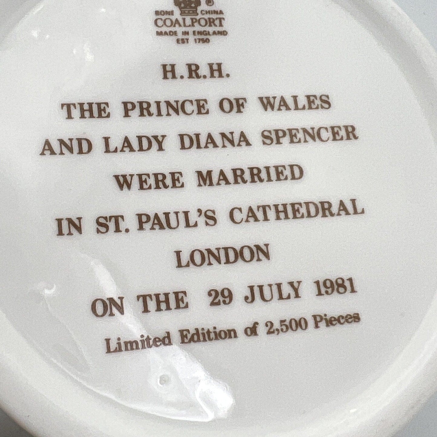 Tazza Vintage Inglese Matrimonio Principe Carlo  e Lady Diana Casa Reale 1981 Categoria  Piatti e Piattini