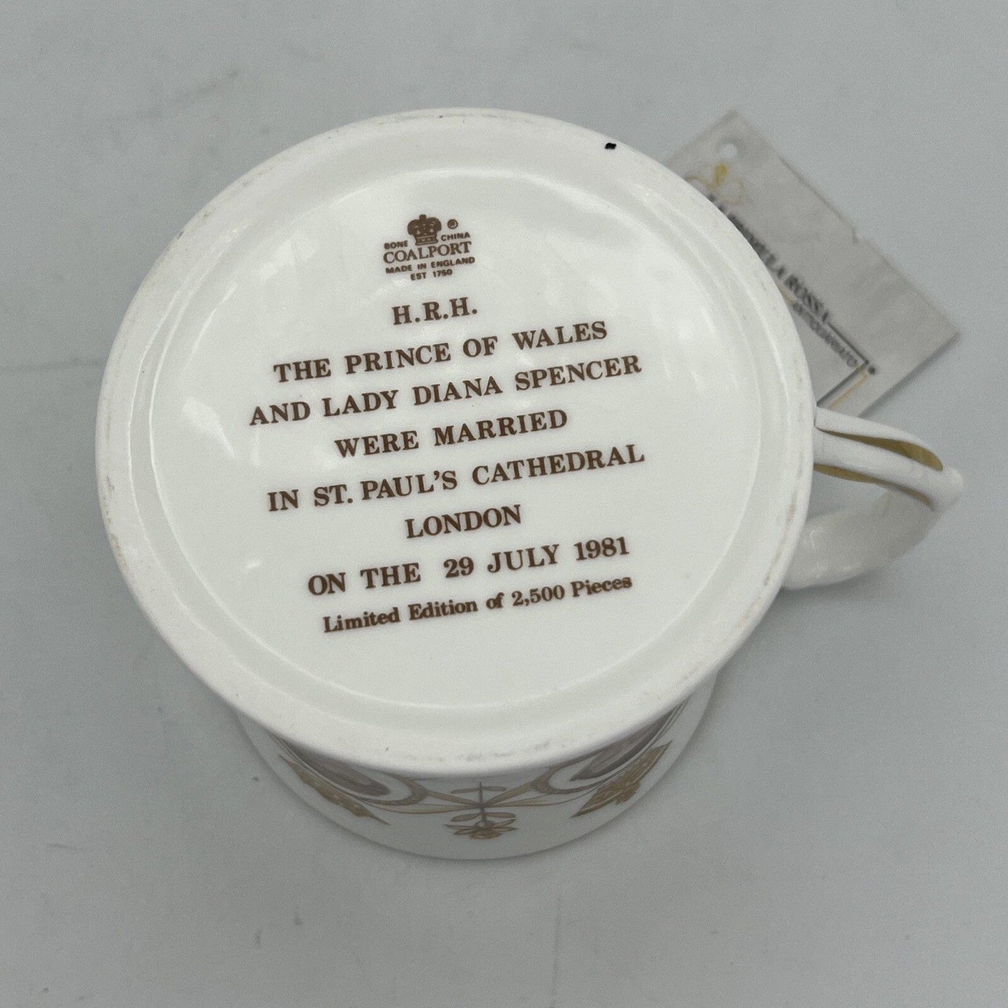 Tazza Vintage Inglese Matrimonio Principe Carlo  e Lady Diana Casa Reale 1981 Categoria  Piatti e Piattini