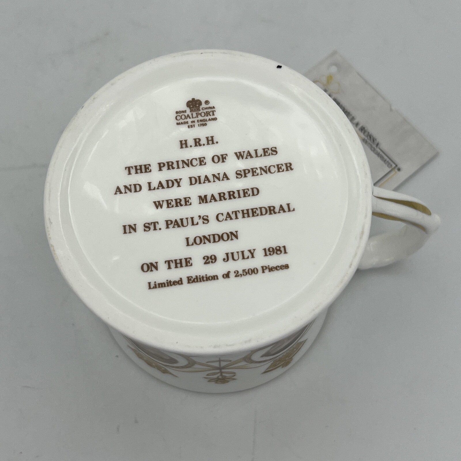 Tazza Vintage Inglese Matrimonio Principe Carlo  e Lady Diana Casa Reale 1981 Categoria  Piatti e Piattini