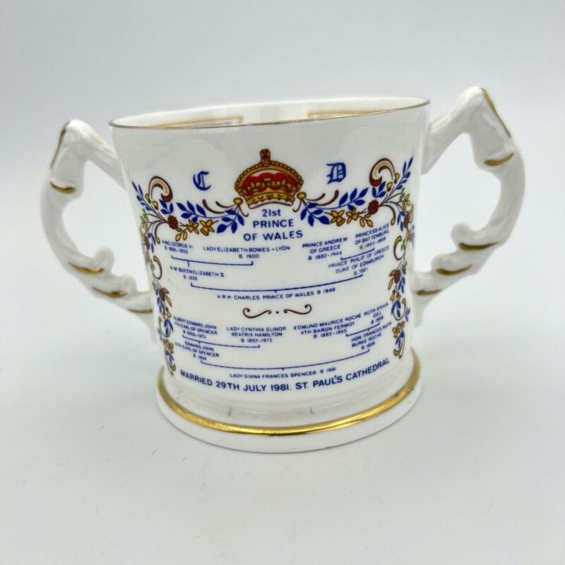 Tazza Vintage Mug Inglese Matrimonio Principe Carlo  e Lady Diana Casa Reale X Categoria  Ceramiche e Porcellane