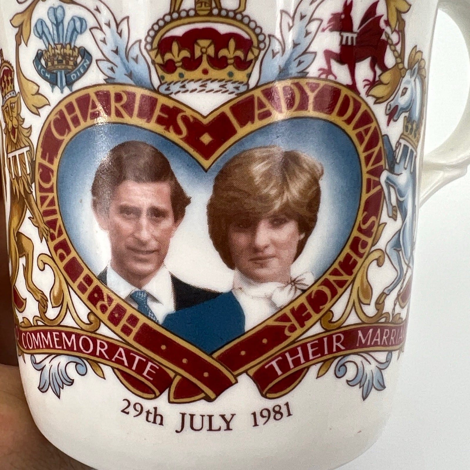 Tazza Vintage Mug Inglese Matrimonio Principe Carlo Lady Diana Casa Reale Categoria  Boccali