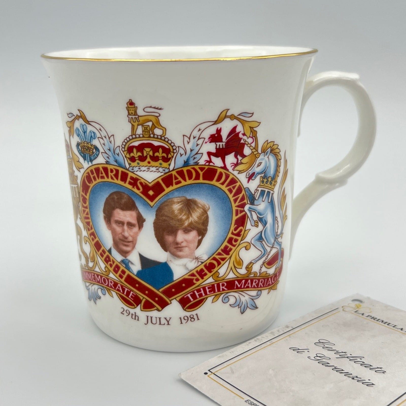 Tazza Vintage Mug Inglese Matrimonio Principe Carlo Lady Diana Casa Reale Categoria  Boccali