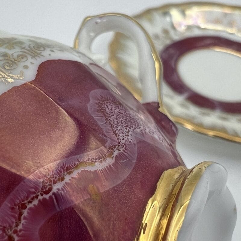 Tazzina da caffe antica in porcellana Bavaria anni 50 tazza a fiori  oro Vintage Categoria  Servizio tazze - Tazze