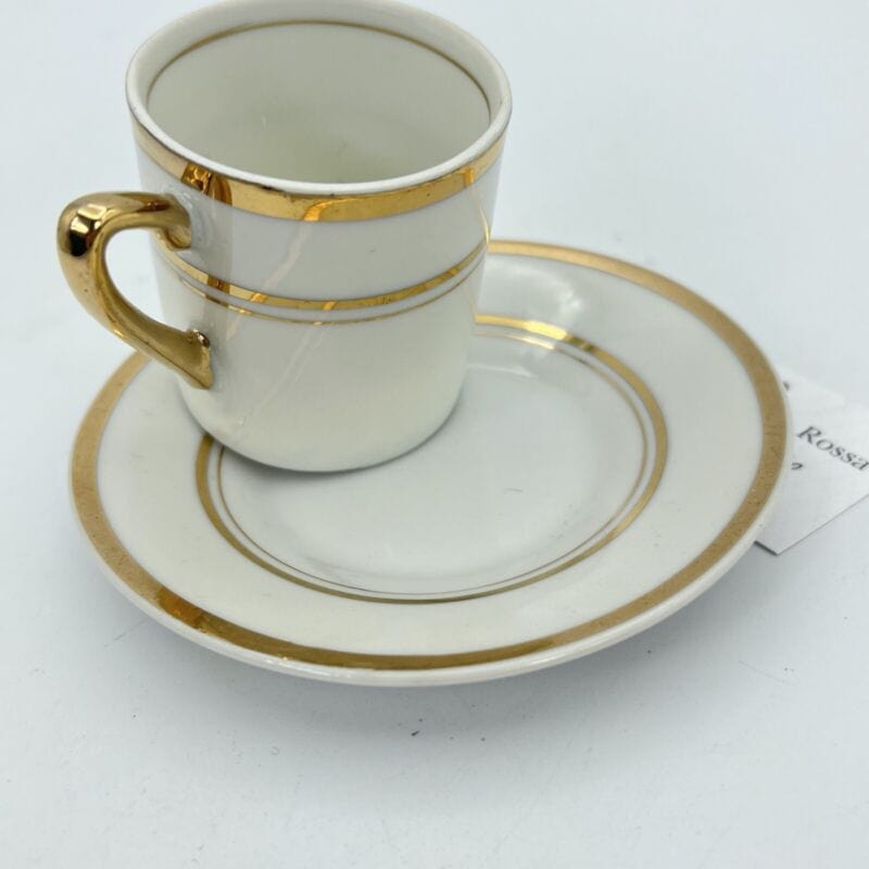 Tazzina da caffe antica in porcellana bianca Empire anni 40 tazza oro Vintage Categoria  Servizio tazze - Tazze