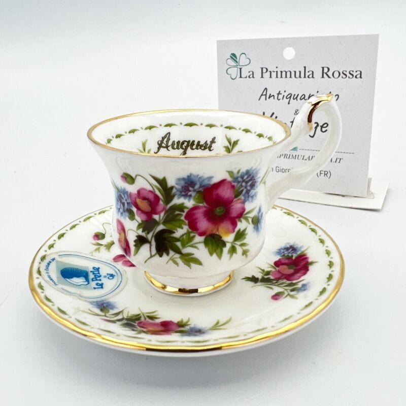 Tazzina da tè The in porcellana Royal Albert con mese di Agosto Mignon Miniatura Categoria  Servizio tazze - Tazze