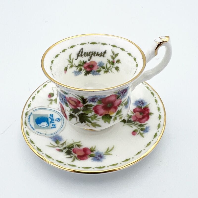 Tazzina da tè The in porcellana Royal Albert con mese di Agosto Mignon Miniatura Categoria  Servizio tazze - Tazze