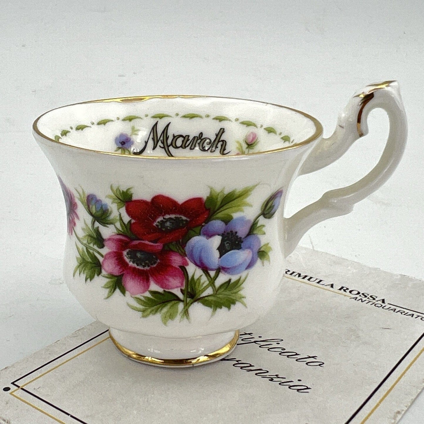 Tazzina da tè The in porcellana Royal Albert con mese Marzo Mignon Miniatura Categoria  Servizio tazze - Tazze