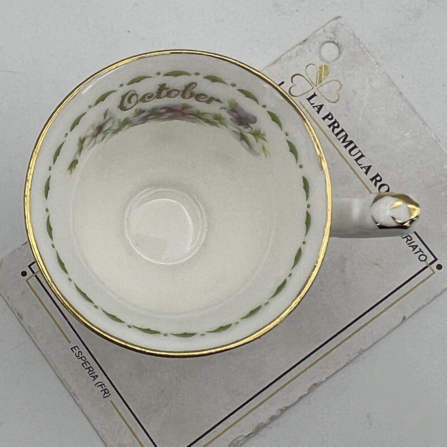 Tazzina da tè The in porcellana Royal Albert con mese Ottobre Mignon Miniatura Categoria  Servizio tazze - Tazze