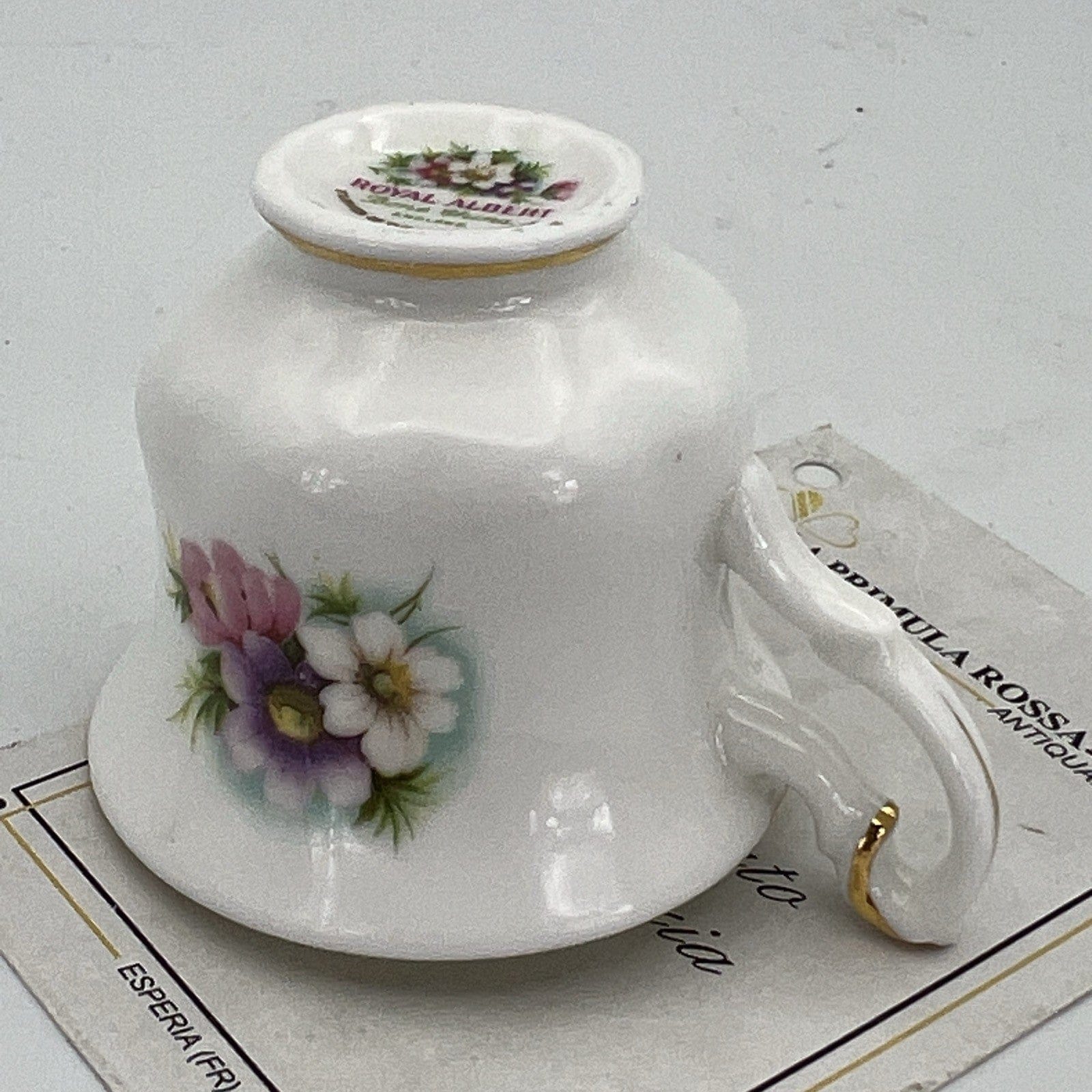 Tazzina da tè The in porcellana Royal Albert con mese Ottobre Mignon Miniatura Categoria  Servizio tazze - Tazze