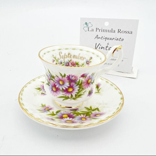 Tazzina da tè The in porcellana Royal Albert con mese SETTEMBRE Mignon Miniatura Categoria  Servizio tazze - Tazze
