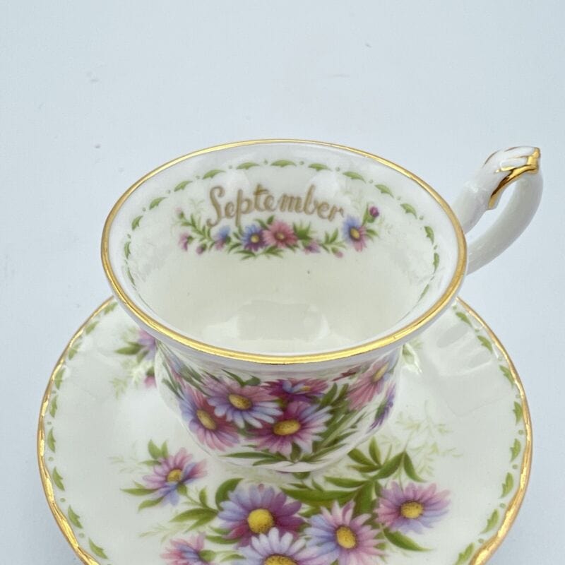 Tazzina da tè The in porcellana Royal Albert con mese SETTEMBRE Mignon Miniatura Categoria  Servizio tazze - Tazze