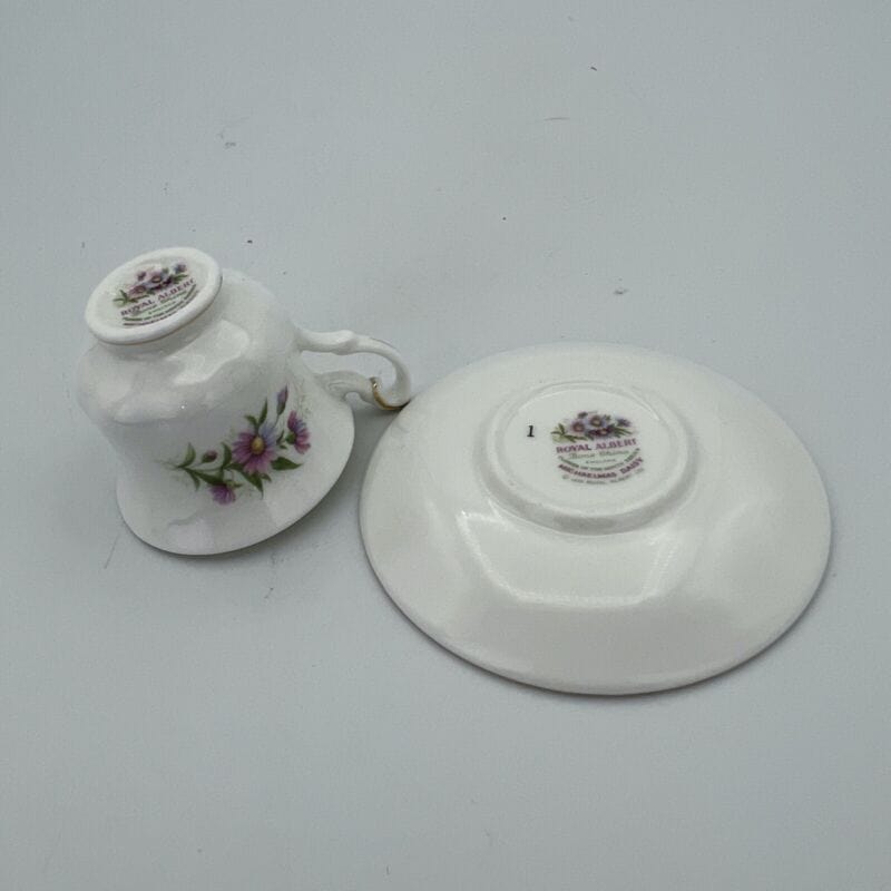 Tazzina da tè The in porcellana Royal Albert con mese SETTEMBRE Mignon Miniatura Categoria  Servizio tazze - Tazze