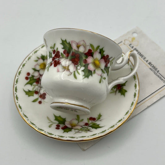 Tazzina da tè The in porcellana Royal Albert mese di Dicembre Mignon Miniatura Categoria  Servizio tazze - Tazze