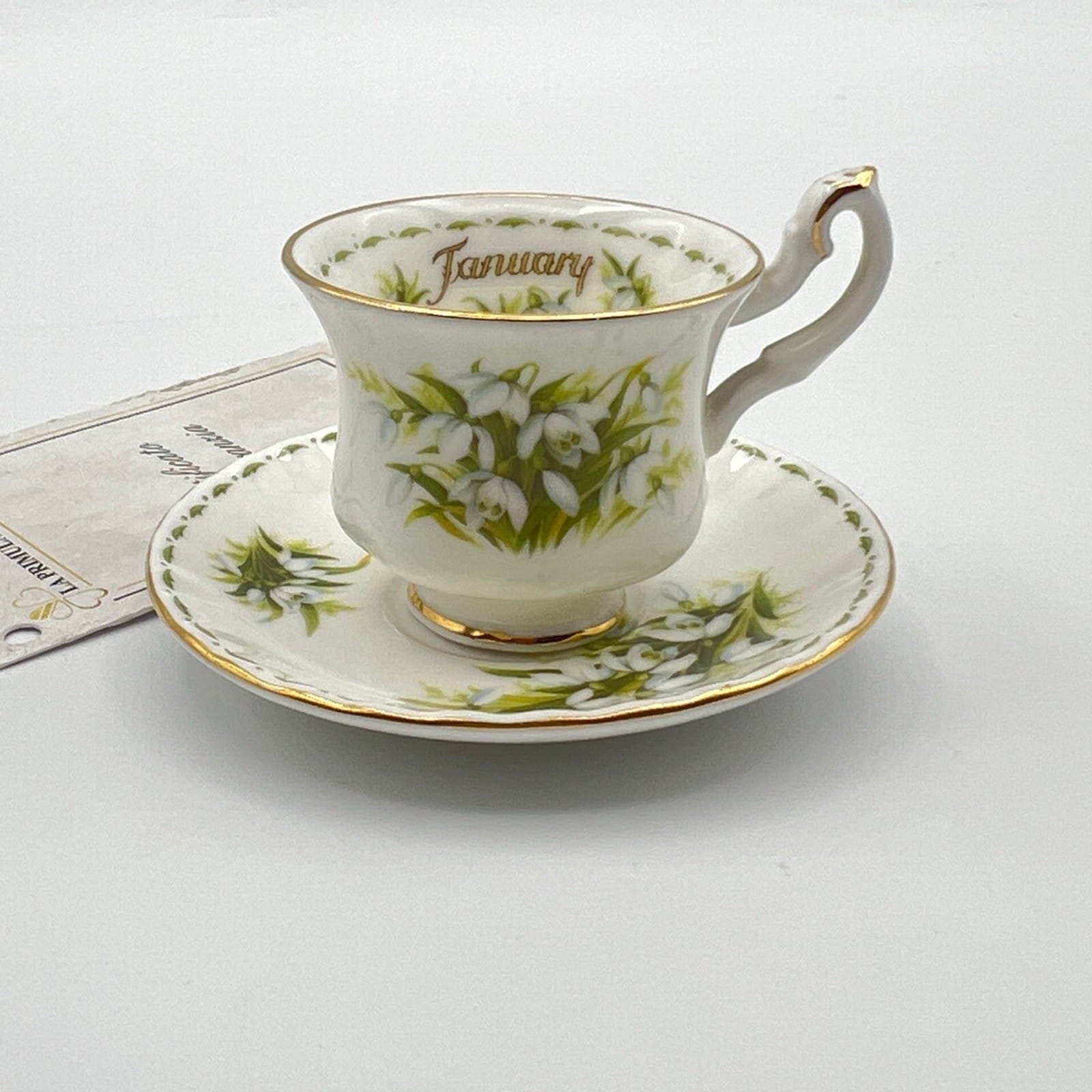 Tazzina da tè The in porcellana Royal Albert mese di Gennaio Mignon Miniatura Categoria  Servizio tazze - Tazze