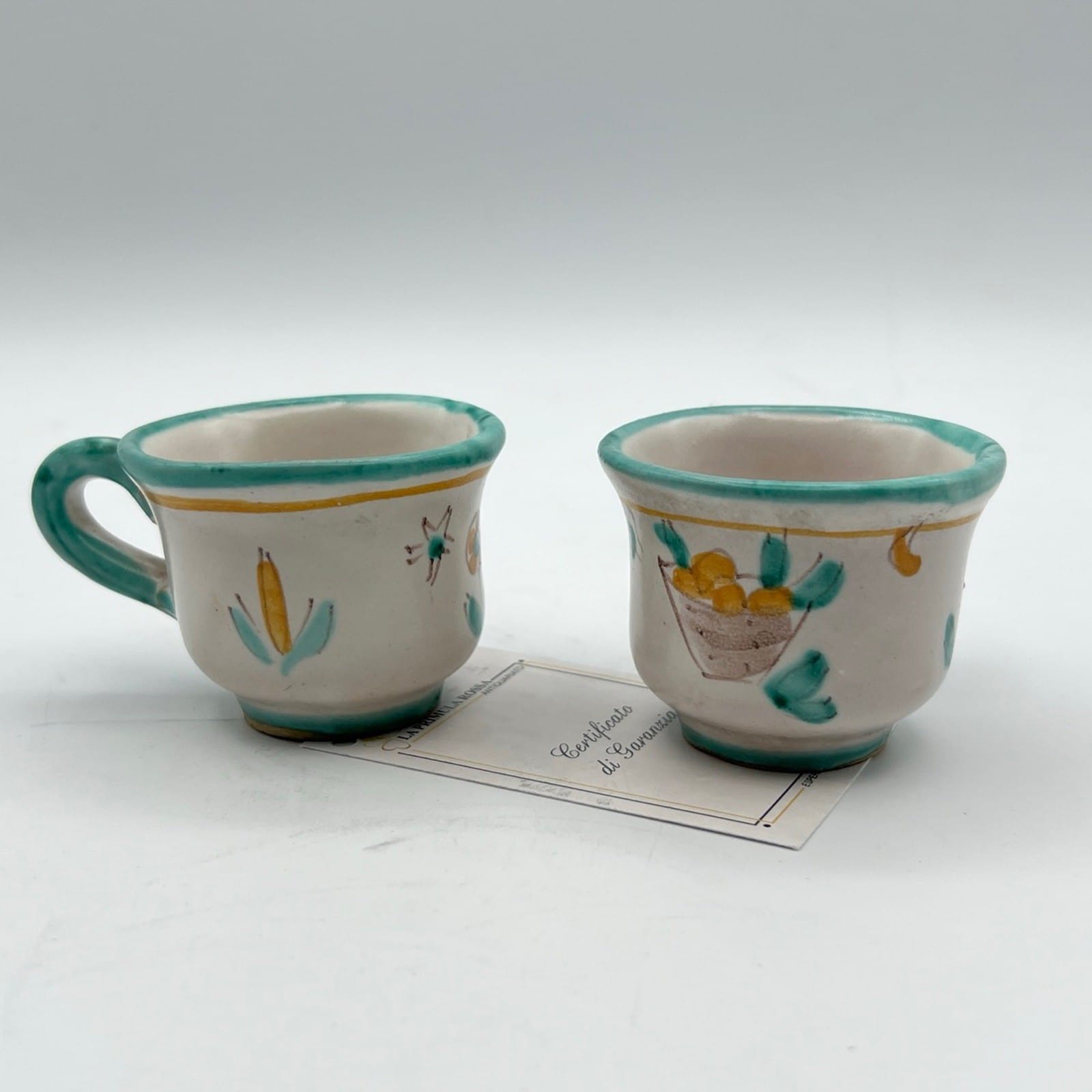 Tazzine da caffe in ceramica di Vietri sul mare tazze vietresi Vintage Art A Categoria  Servizio tazze - Tazze