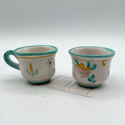 Tazzine da caffe in ceramica di Vietri sul mare tazze vietresi Vintage Art A Categoria  Servizio tazze - Tazze