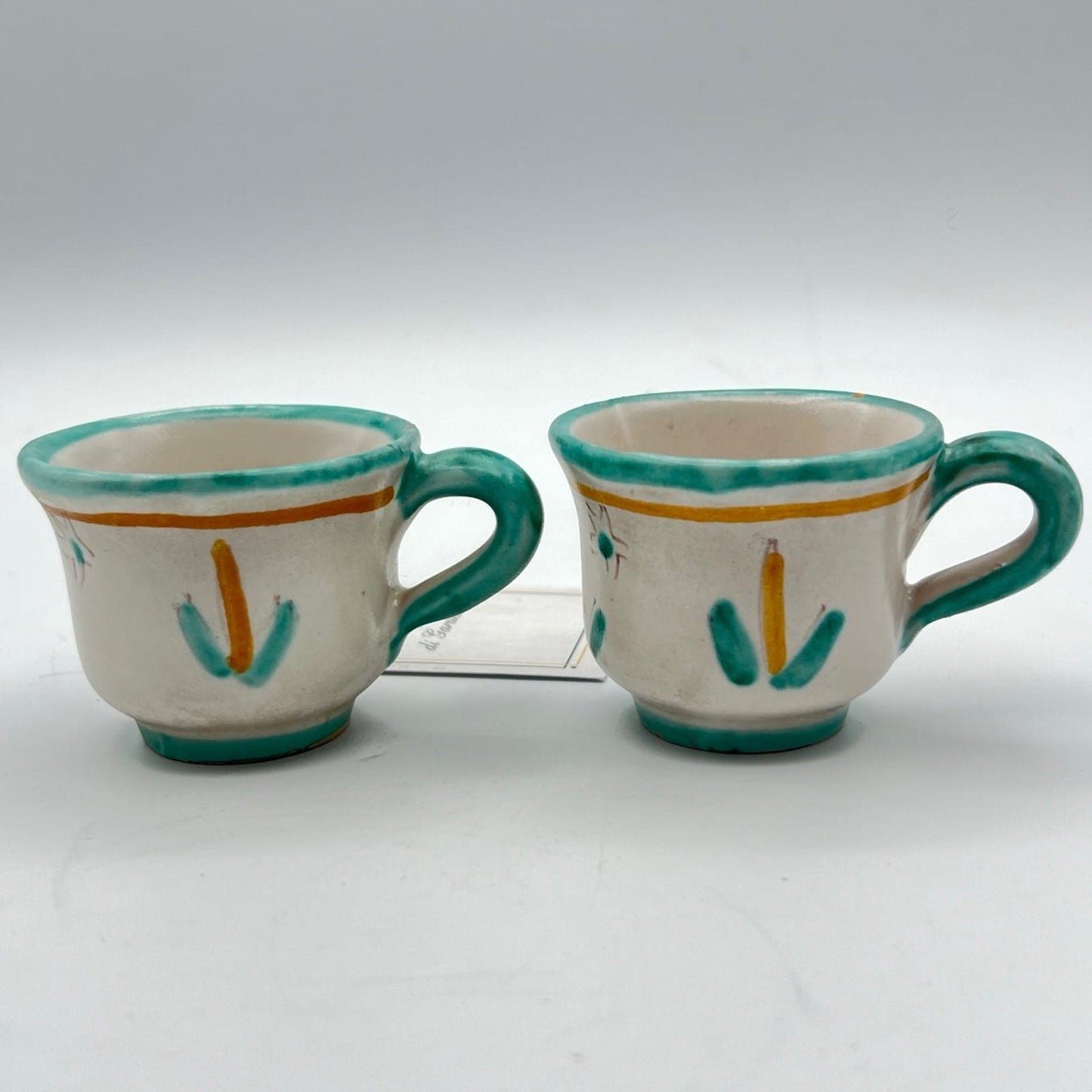 Tazzine da caffe in ceramica di Vietri sul mare tazze vietresi Vintage Art B Categoria  Servizio tazze - Tazze