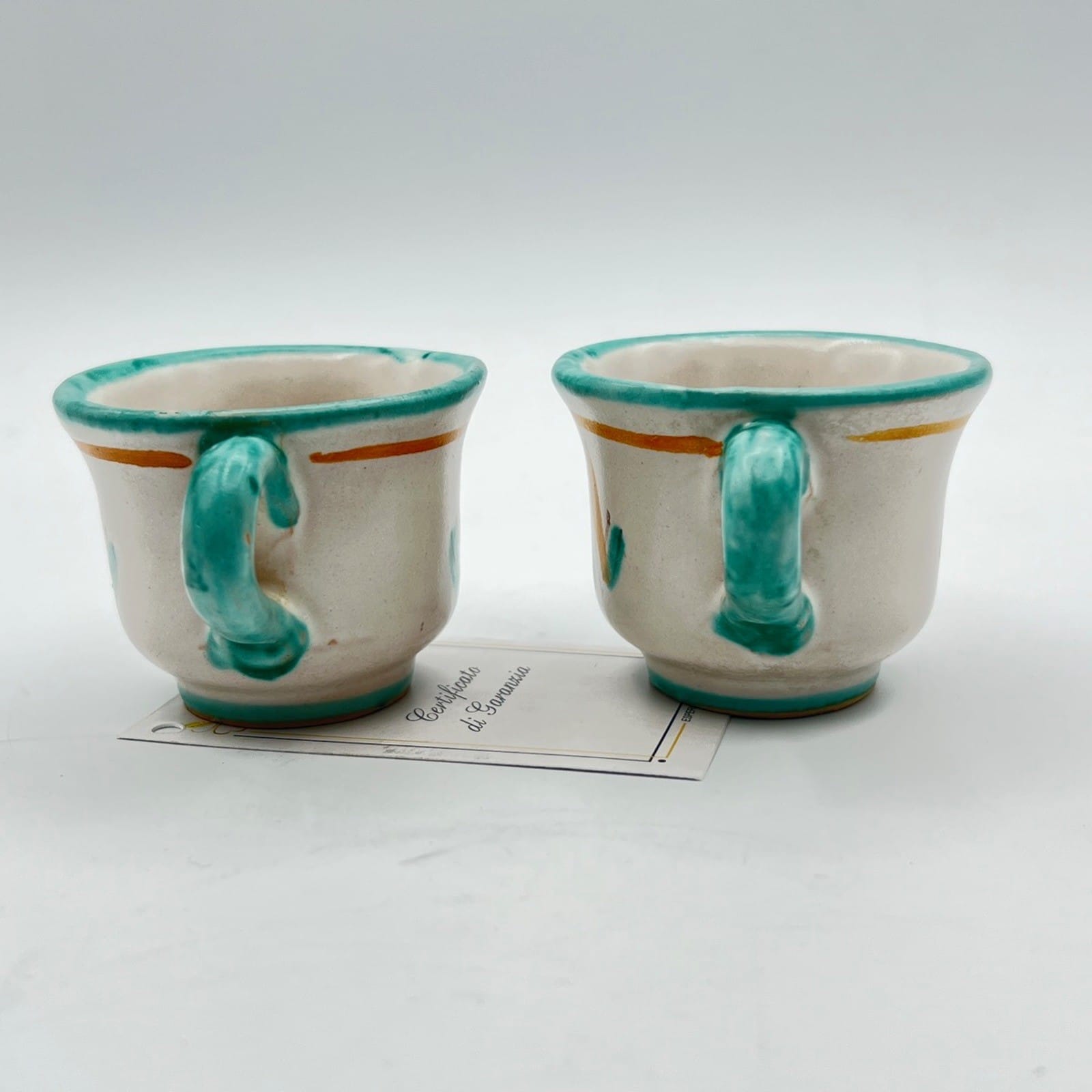 Tazzine da caffe in ceramica di Vietri sul mare tazze vietresi Vintage Art C Categoria  Servizio tazze - Tazze
