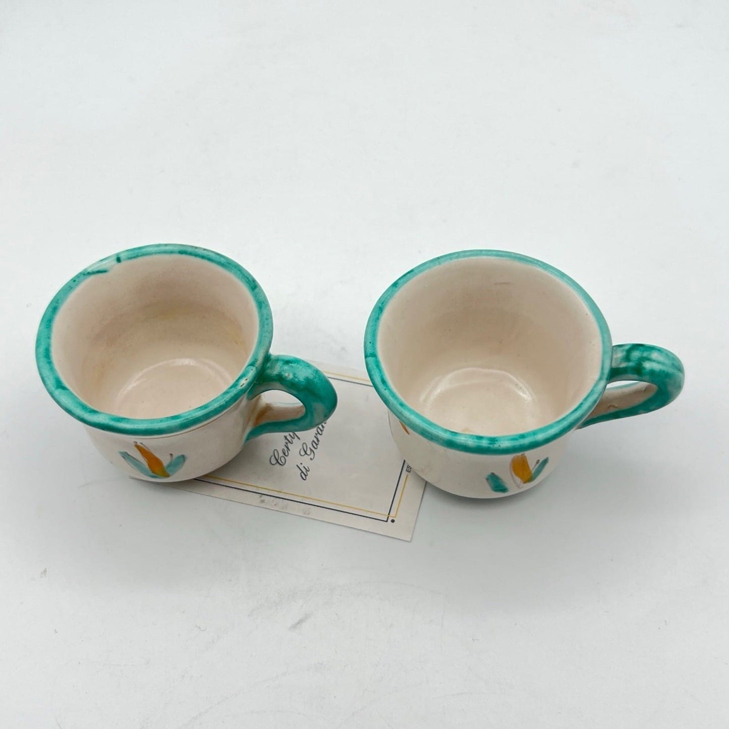 Tazzine da caffe in ceramica di Vietri sul mare tazze vietresi Vintage Art C Categoria  Servizio tazze - Tazze