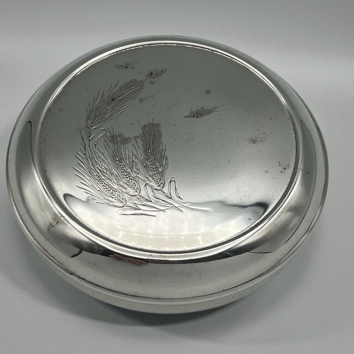 Teca Scatola contenitore eucaristico porta ostie in argento Silver plated patena Categoria  Sheffield & Argento