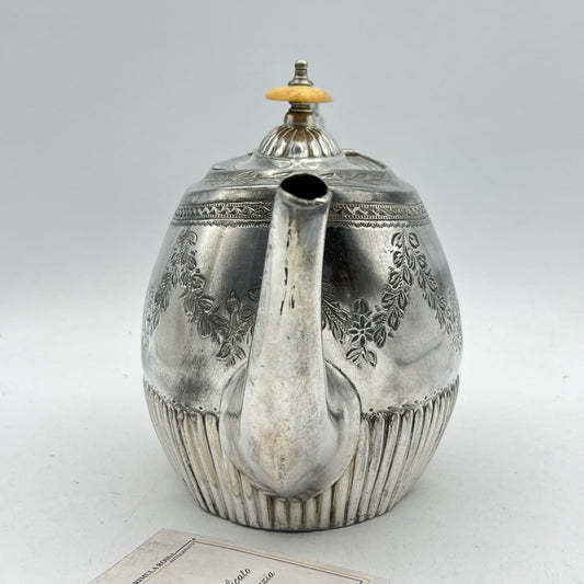 Teiera antica inglese in argento silverplate sheffield d'epoca ' 800 Caffettiera Categoria  Sheffield & Argento