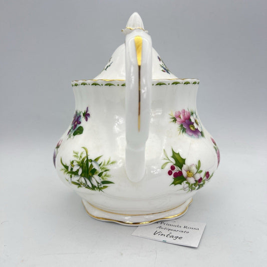 Teiera Grande in porcellana Royal Albert con mesi Flower of the Month The  2003 Categoria  Servizio tazze - Tazze