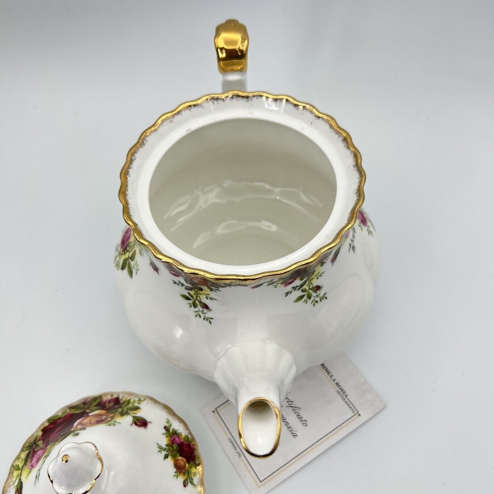 Teiera in porcellana Royal Albert Old Country Roses anni '60 Rose servizio the Categoria  Servizio tazze - Tazze