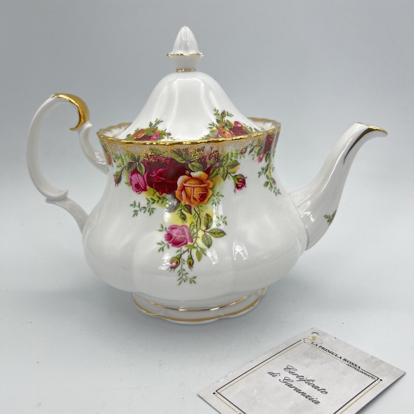 Teiera in porcellana Royal Albert Old Country Roses anni '60 Rose servizio the Categoria  Servizio tazze - Tazze
